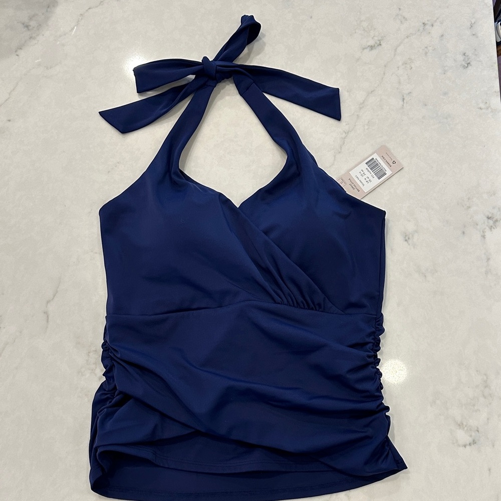 Boden Navy Halter Swim Top NWT!